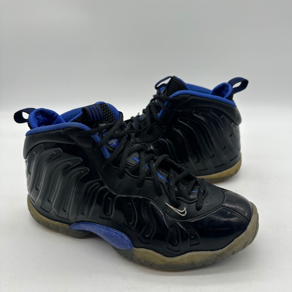 Nike 644791-006 Youth Size 7Y Little Posite One Black / Royal Basketball Shoes
